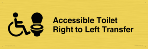 Accessible Toilet with Right to Left Transfer